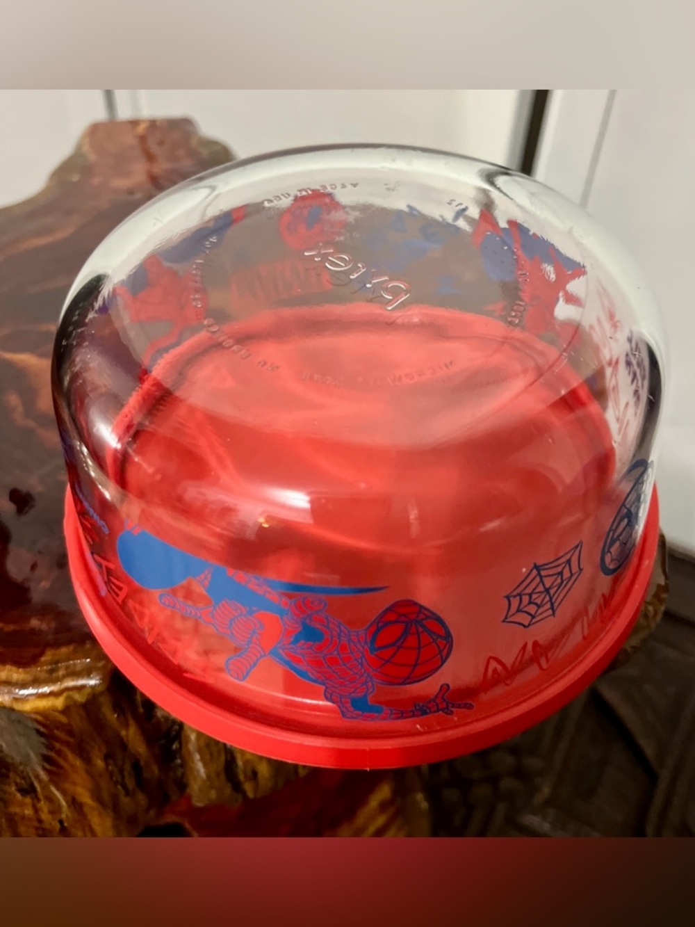 Pyrex Spider-Man Red & Blue Glass Storage Bowl - Picture 10 of 10